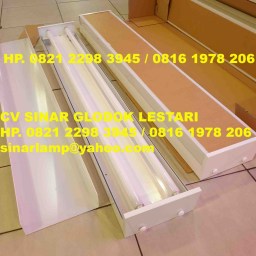 Kap Lampu GMS 2 x 36 Watt Acrylic Susu BQGMS236 Kap Lampu GMS 2 x 36 Watt Acrylic Susu BQGMS236